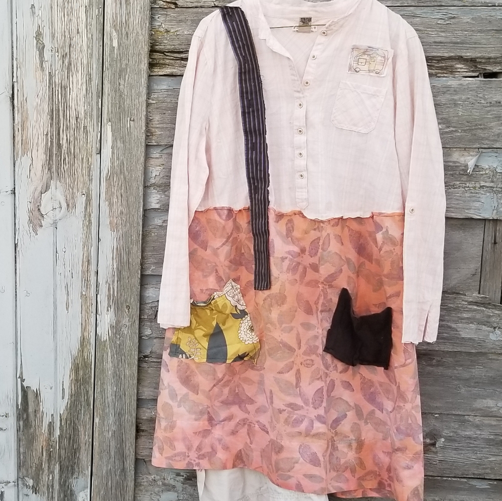 Vintage Camper Funky Upcycled Tunic ArtWear Dress